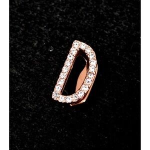 Keep Collective Rose Gold Tone Pave Rhinestone Letter‎ D Initial NEW